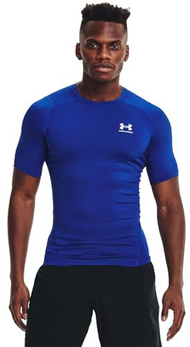 Under Armour kurzärmliges Funktionsshirt, schnelltrocknendes T-Shirt mit Kompressionspassform, 1361518, Royal/White, XL