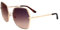 Guess Damen Gu7721 Sonnenbrille, Gold, 58