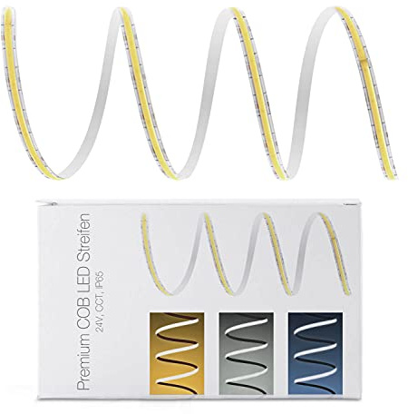 LED Universum COB LED Streifen CCT dualweiß Band Strip Lichtband Premium Filament 24V LED Streifen IP65 dualweiß (2 Meter)
