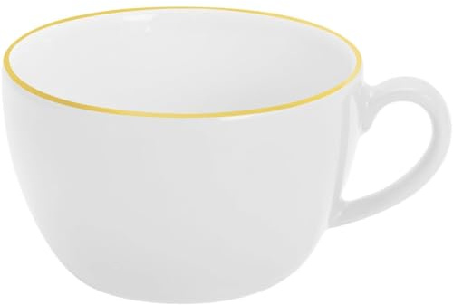 KAHLA 204708A69969C Pronto Line Cappuccino-Obertasse 0,25 l Line sunny yellow | Kaffeetasse mit gelber Linie aus Porzellan