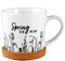 Papierdrachen Hochwertige Tasse aus Keramik mit passendem Kork Untersetzer - Tischdeko - Kaffeetisch - Kaffeetasse - Spring is in the air - zu Ostern