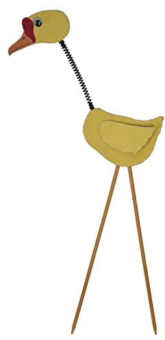 WB wohn trends Garten-Stecker aus Holz, Vogel gelb, 95x45cm, andere Motive wählbar, Deko-Stecker Garten-Deko