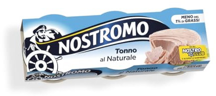Nostromo - Tonno al naturale, 3 lattine da 70gr. Meno dell'1% di grassi, senza conservanti