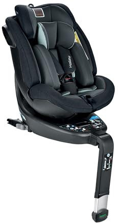 Inglesina Halley, Drehbarer Autositz 360°, Von 0 bis ca. 7 Jahre, von 40 cm bis 125 cm, Schwarz