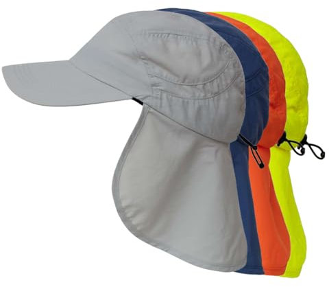 iQ-UV Schutz Kappe mit Nackenschutz Unisex Grau 55-61cm – Sonnenschutz Kappe mit UPF 50+ Schutz Tüv geprüft – Atmungsaktive Cap mit Nackenschutz für Herren und Damen – Mütze mit Schutz für Nacken