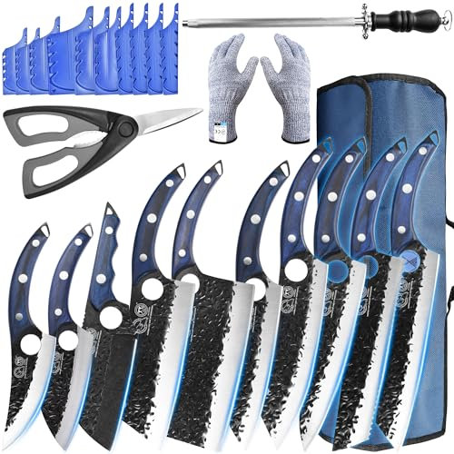 XYJ 10pcs Rolling Bag ciseaux aiguisage en acier aiguisage Pierre couteau de cuisine
