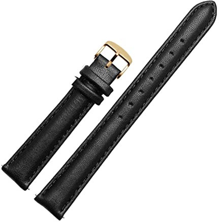 12mm - 20mm Bracelet de montre en cuir véritable Montre pour femme Bracelet de remplacement Accessoires de montre, 15mm