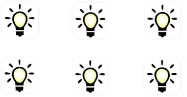 Juego de 6 pegatinas de luz para interruptor de luz, símbolo (RP8/1) (10 mm)