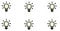 Licht Aufkleber Set mit 6 Stück Aufkleber Lichtschalter Aufkleber Symbol (RP8/1) (10 mm)