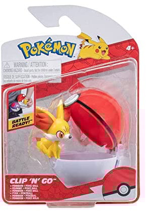 Pokémon PKW3132 - Clip'n'Go Poké Balls - Fynx & Pokéball, offizieller Pokéball mit 5cm Figur