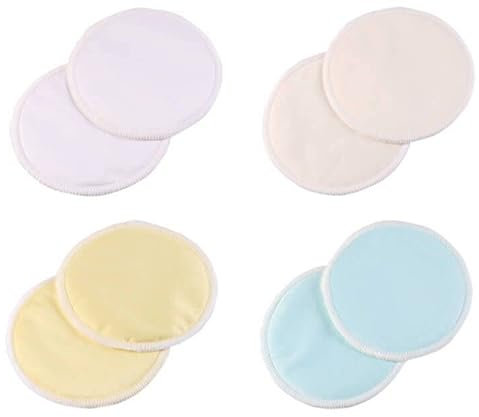 8 Pezzi Coppette Assorbilatte Lavabili Riutilizzabili Coppette Assorbilatte di Bambù Coppette per Allattamento Lavabili Ultra Assorbenti