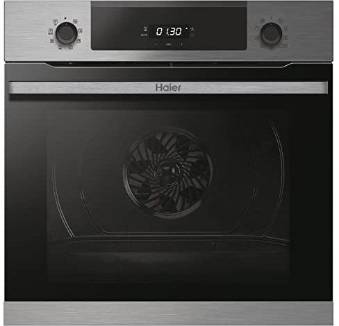 Haier I-Direct Series 2 HWO60SM2P8XH - Horno Multifunción, Pirolítico, Hidrólisis, Conectividad WIFI y Bluetooth, Capacidad 70L, 10 Funciones, Ventilación Radial, Iluminación Lateral, Inox