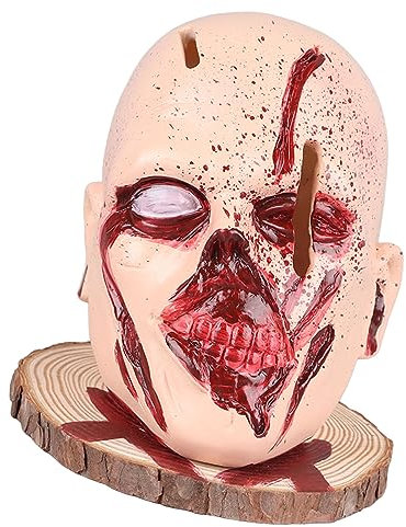 EMUKOEP Messerhalter Kopf Horrr Totenkopf Messer Aufbewahrungsregal Halloween Heimdekoration Küche Ornament