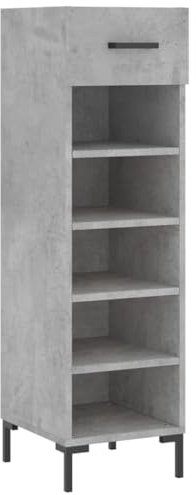 vidaXL Schuhschrank Betongrau 30x35x105 cm Holzwerkstoff