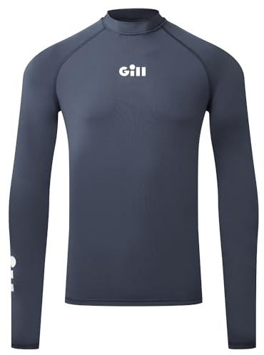 Gill Mens ZenZero Rash Guard Vest Top - Long Sleeve with 50+ UPF Sun Protection for Watersport