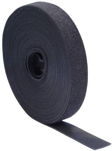 Quadrios 23CA191 Klettverschluss zum Bündeln Haken- und Schlaufenteil (L x B) 10 m x 20 mm Schwarz 10 m