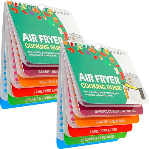 Air Fryer Cookbook Air Fryer Cheat Sheet Magnets Cooking Guide Booklet Air Fryer Cooking Times Chart Oven Cooking Pot Temp Guide Conversion Chart Cooking Measurements for Food Air Fryer Accessories