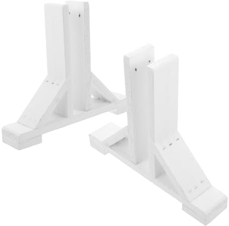 POPETPOP 2St Stütze für Zaunfüße Stütze für Zaunständer Zaunbasis Zäune fence Bausatz Zahnspange Sichtschutzzaun Basis für kleinen Zaun Halterung Zubehör kleiner Zaun der Zaun Holzzaun Weiß
