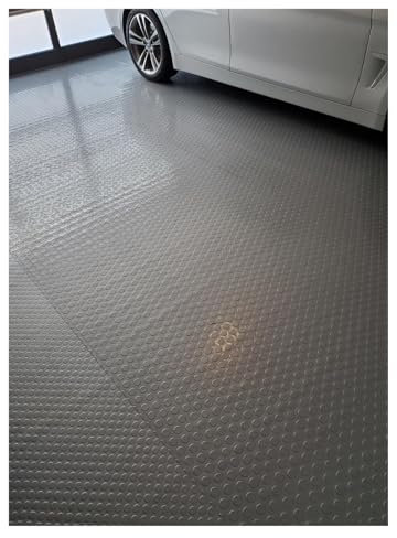 Garage Gummimatte Werkstattboden Große Garagen-Bodenmatte aus Gummi, 3mm dick, schwarz, handelsübliche, robuste Parkmatte für Garagenböden, für Parken von Golfwagen, wasser-/schmutzabweisender Bodenlä