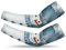 Dwrepo Armstulpen für Herren, Motiv: Schneemann und Tannenzapfen, kühlende Kompressionsarmstulpen, Sonnenschutz, Armstulpen für Damen, Stil:, M