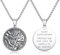 St Christophorus Medaille für Männer 925 Sterling Silber Runde Halskette mit dem Heiligen Christophorus Halskette mit dem Heiligen Christophorus Anhänger Schutzschmuck Religiöse Geschenke