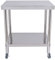 ClearFragrans Edelstahltisch Gastro Tisch Küchentisch Edelstahl Arbeitstisch Aufkantung Küche, für Küchen Hotels Bäckereien Wäschereien Arztpraxen Tierkliniken 76 * 60 * 85 cm Silber