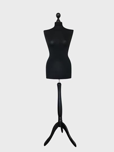 AILANT Manichino donna sartoriale black wood stand (black, 44/46 L) Nero