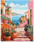 FURONGHUAK Peinture par Numéros pour Adulte, DIY Peinture Acrylique pour Adultes Enfants débutants Facile sur Toile 40×50 cm avec peintures et pinceaux sans Cadre-Bord de mer coloré