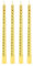 HENGBIRD 4 Stück Spiralkerzen Gold, 2 cm X 20 cm Goldene Kerzen Aesthetic Stabkerzen, Lange Kerzen Gold Tafelkerzen, Stabkerze für Partys, Verabredungen, Hochzeiten