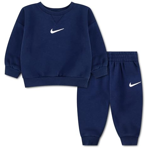 Nike Baby - Jungen Nkn Essential Fleece Crew Set Lampe, Blau (Midnight Navy), Einheitsgröße EU