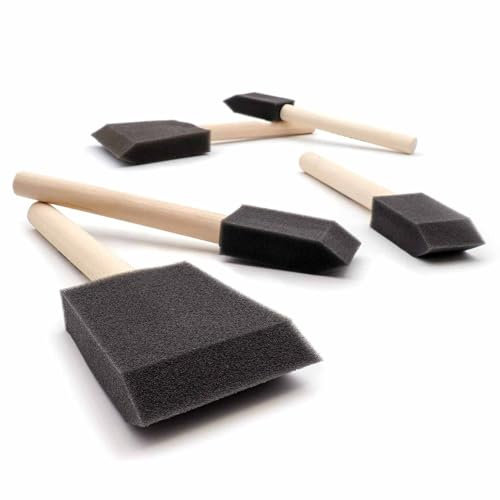 Poly Foam Brush Set - Used For Oil, Paint, Varnish, Glue, Craft, Cyanotype, Modge Podge, and Cleaning