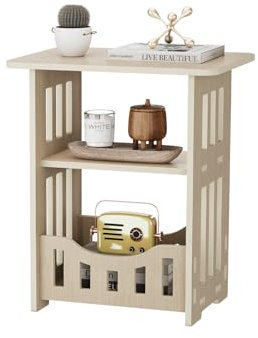 Dripex Beistelltisch, Nachttisch 3 Ebenen, 36x24x40cm, Nachtkommode für Schlafzimmer, Wohnzimmer