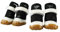 Atmungsaktive Netzschuhe für Hunde, Sommer, rutschfest, Pfotenschutz, Hundepfotenschutz, Outdoor-Schutz, Anti-Schmutz, Verbrühungsschutz, Wanderschuhe, Größe 4 (schwarz), 4 Stück