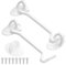 Door Hook and Eye Latch White 150mm - 2PCS Cabin Hooks and Eye Latch 6 inch Gate Hook Lock Heavy Duty Stainless Steel for Window Garden Shed Patio