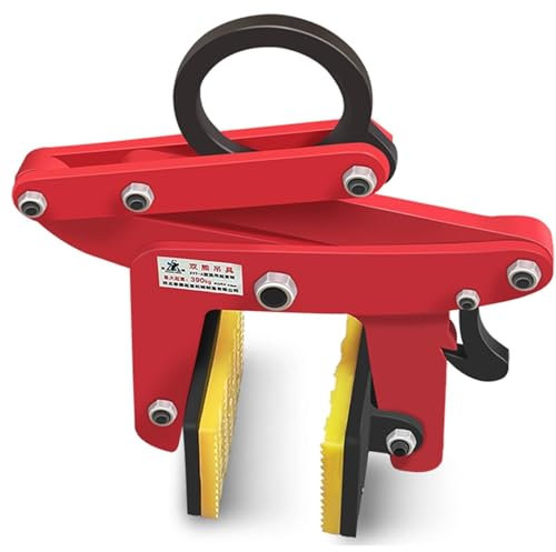 Heavy Duty Vertical Plate Lifting Clamp, 320-500kg Stone Clamps, Adjustable Alloy Steel Granite Curb Marble Clamp with Non-Slip Mat(500kg)