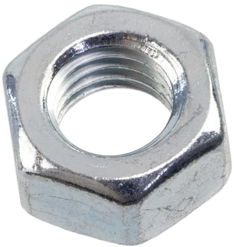 AERZETIX - Juego de 30 Tuercas hexagonales M7x1mm de 6 caras con rosca métrica - en acero galvanizado - color plata - ideal para electrónica bricolaje y proyectos mecánicos