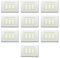 CONFEZIONE DA 10 PLACCHE IN TECNOPOLIMERO, COMPATIBILE CON BTICINO MAGIC, 3 MODULI/POSTI, COLORE BIANCO, ALTA QUALITA', SQUADRATE, RETTANGOLARI, DESIGN CLASSICO, PER INTERRUTTORI/PRESE