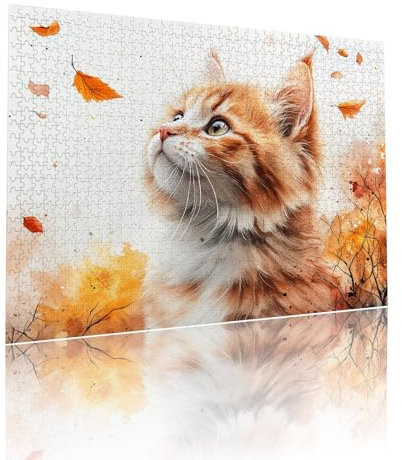 Puzzle Erwachsene 80 Teile Katze Tier Educa Jigsaw für Kinder ab 8 Jahren Mädchen Jungen, Erwachsene Impossible Klassische Puzzles Schwer, Anspruchsvoll Spielspaß, Als Familienspiel 15x20cm t-660