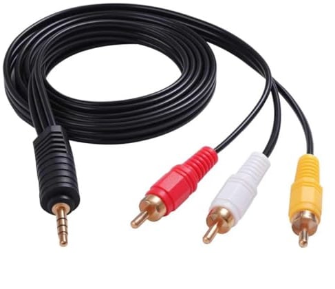 3,5mm Klinke auf 3 Cinch RCA,3,5 mm Stecker Aux Audio Videokabel,1.5M | Klinkenstecker auf 3 RCA,Stereo Audio Video Kabel für Smartphones,TV, DVD, MP3, PC, Camcorder,Lautsprecher