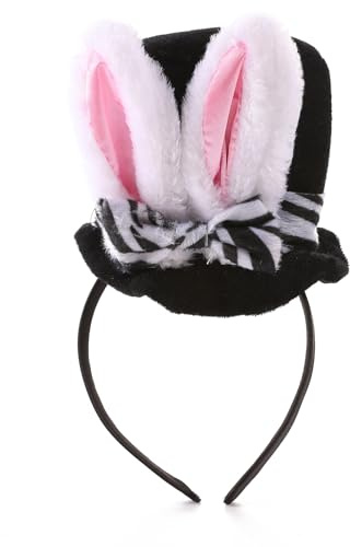 Generisch Easter verrückter hutmacher kostüm zylinder hut damen White Rabbit hasenohren deko hase kinder