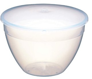 KitchenCraft Medium-Large Plastic Pudding Basin with Lid, 1.1 Litres (2 Pints) | Secure clip-on cover prevents water ingress during steaming, offering a reusable container for batch dessert prep.