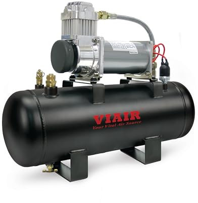 VIAIR 12-Volt 200 PSI 2.0 Gal. Tank Fast-Fill Air Source Kit, Black, P/N 20007