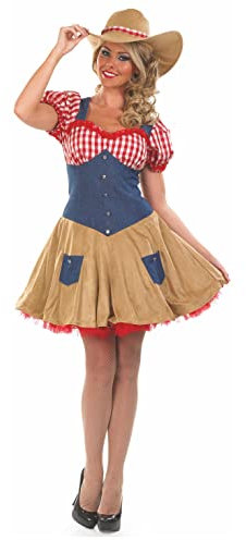 Fun Shack Costume Cowgirl Femme, Déguisement Western Femme, Tenue Cowboy Adulte, M