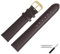 MARBURGER Uhrenarmband 22mm Leder Braun Gold Glatt Mit Naht - Montage Set 7942232000220