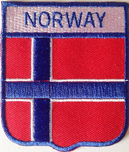 Flagge Norwegen Aufnäher Patches Bügelbild Aufbügler Iron on Patches Applikation für Kleidung 8,5 cm 7 cm