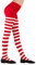 W WIDMANN MILANO Party Fashion Mädchen Strumpfhose gestreift, 70 DEN, Weiß/Rot, 7-10 Jahre