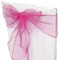 Trimming Shop Hot Pink Organza Sashes Chair Cover Assorted Colour Fuller Bow Ribbon for Wedding, Banquet, Birthday, Event Decoration, 17cm x 280cm, 100pcs