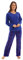 i-Smalls Indigo Sky Ladies Warm Supersoft Fleece Pyjama (10-12) Navy with Check Pants