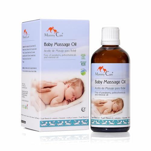 Mommy Care Baby Massage Oil - Natural Organic Eco Almond Oil for Babies With Calendula and Chamomile for Skin Nourishment 3.38 fl.oz