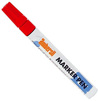 Ambersil 20387 Fibre Tipped Marker Pen, 15 ml, Red